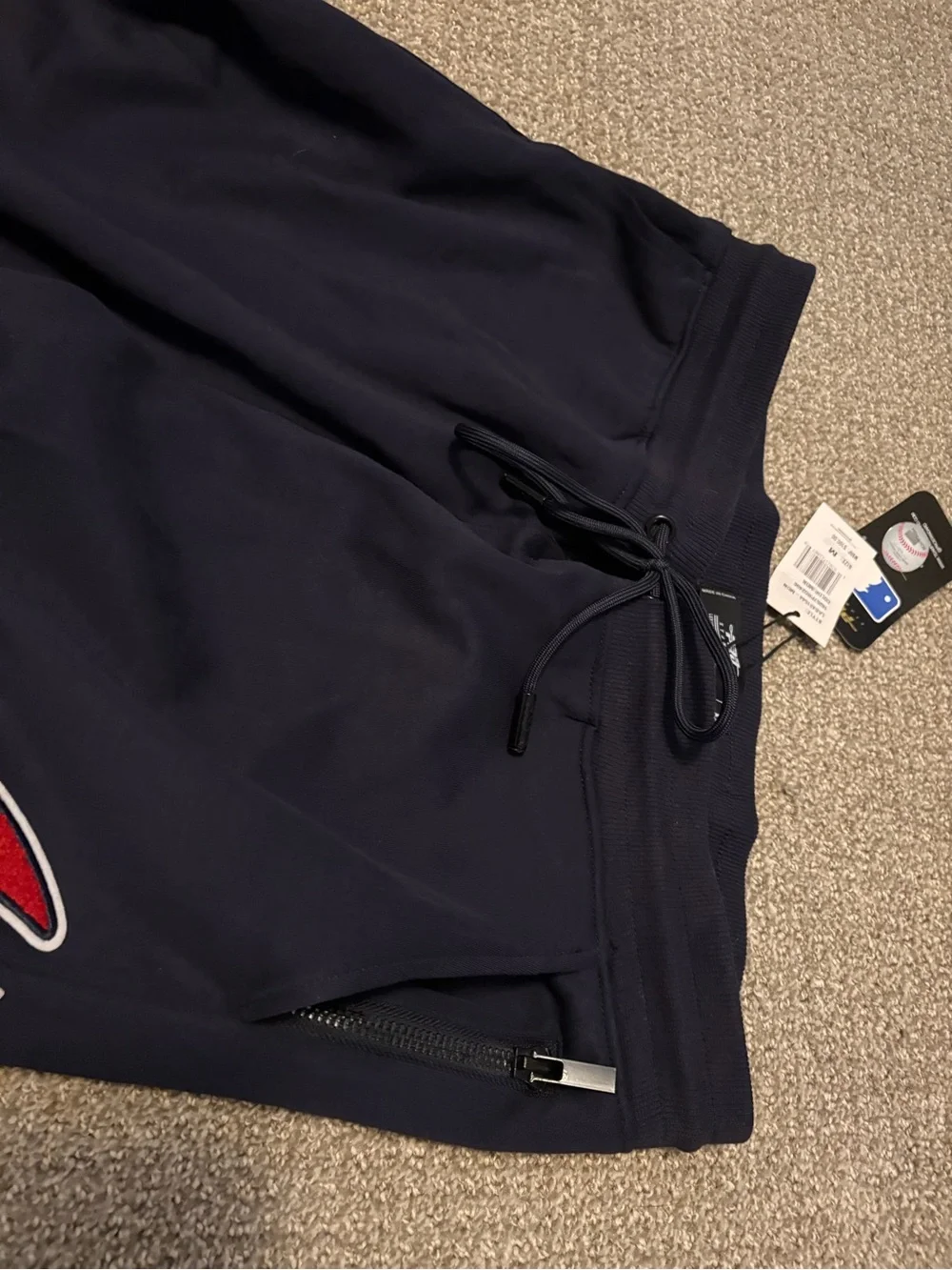 Men's Navy Script Logo Joggers with Drawstring Waist